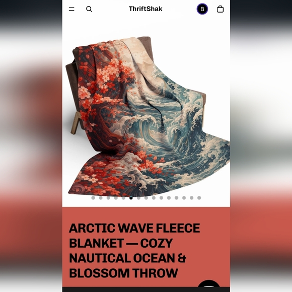 Arctic Wave Fleece Blanket